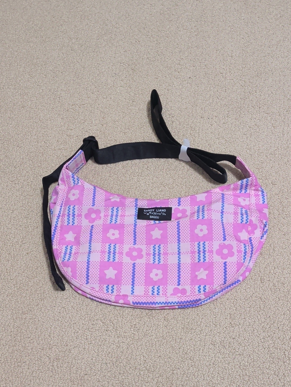 Baggu x Sandy Liang Medium Nylon Crescent Bag
